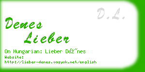 denes lieber business card